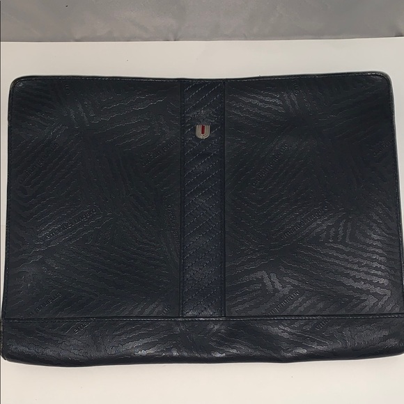 Emanuel Ungaro blue leather large clutch - Picture 1 of 8
